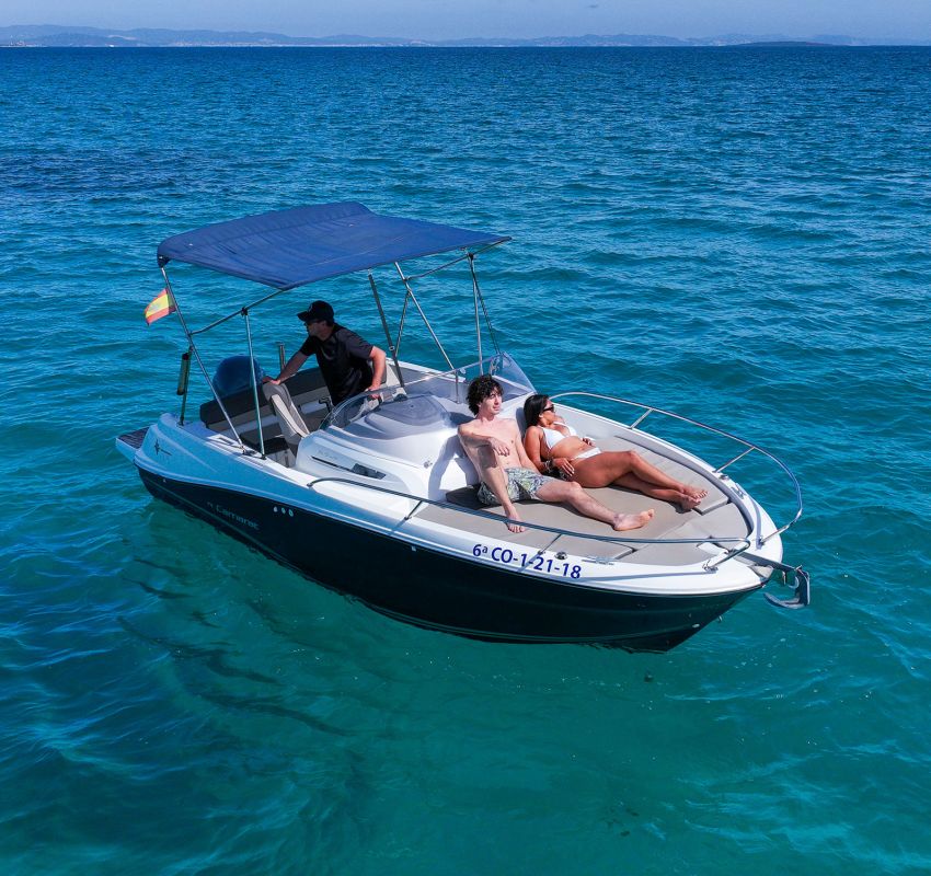 Rent Cap Camarat powerboat in Ibiza