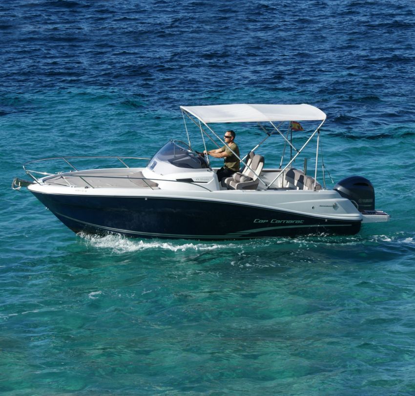 Rent Cap Camarat powerboat in Ibiza